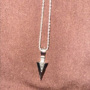 Silver Arrowhead Pendant Necklace